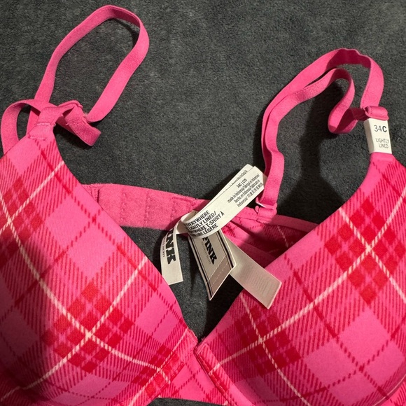 PINK Victoria's Secret Vibrant Plaid Bra - Picture 2 of 5